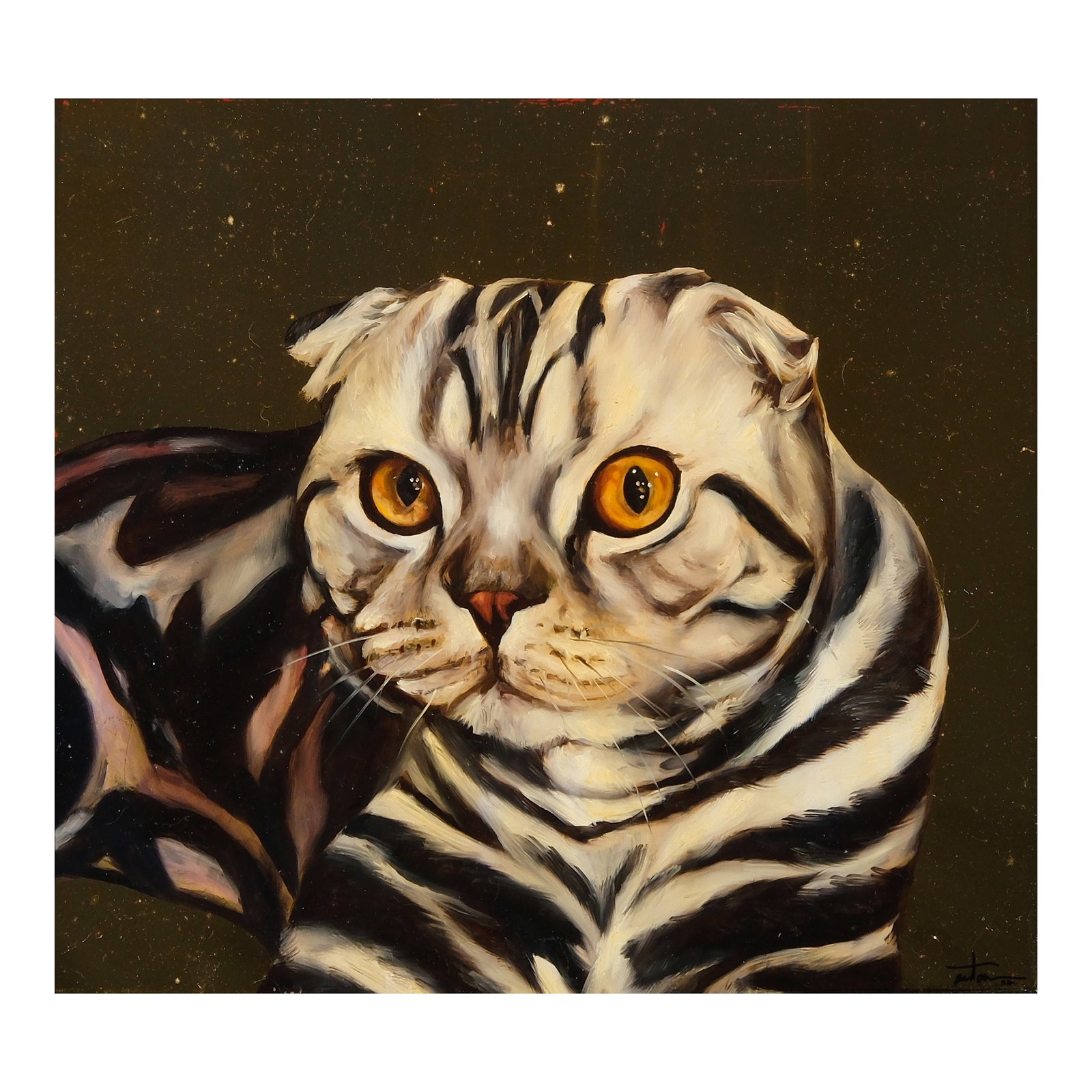 Anton Del Castillo (b. 1976): Scott signed and dated (lower right) oil on gold leaf panel 20” x 22” (51 cm x 56 cm) Accompanied by a certificate signed by the artist confirming the authenticity of this lot Best known f