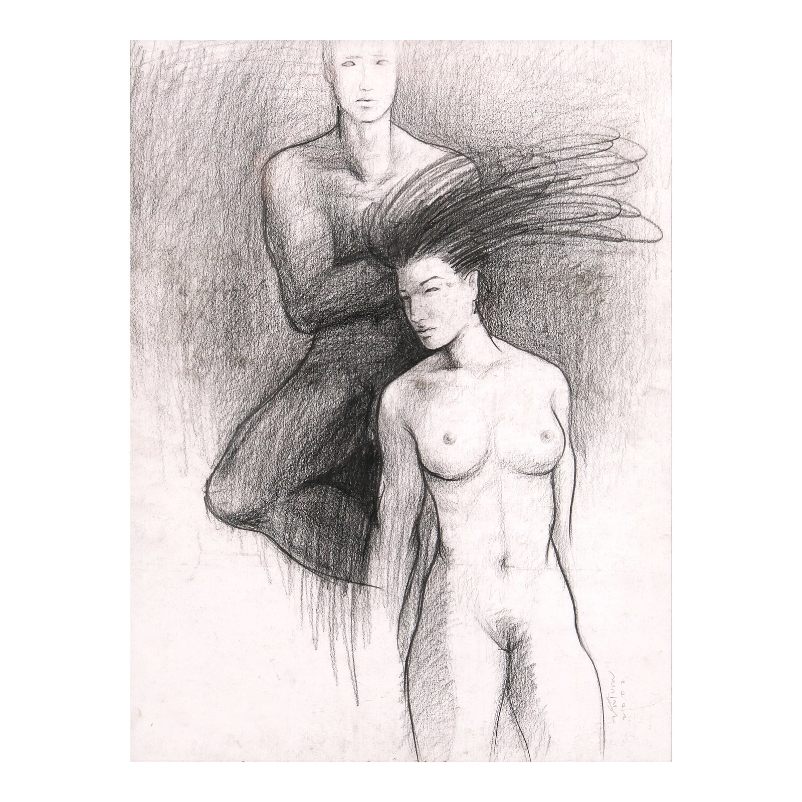 Ronald Ventura (b. 1973): Untitledsigned and dated 2002 (lower right)graphite on paper25” x 19” (64 cm x 48 cm) At a young age, Ronald Ventura had already manifested his artistic skills. He continued to hone them t