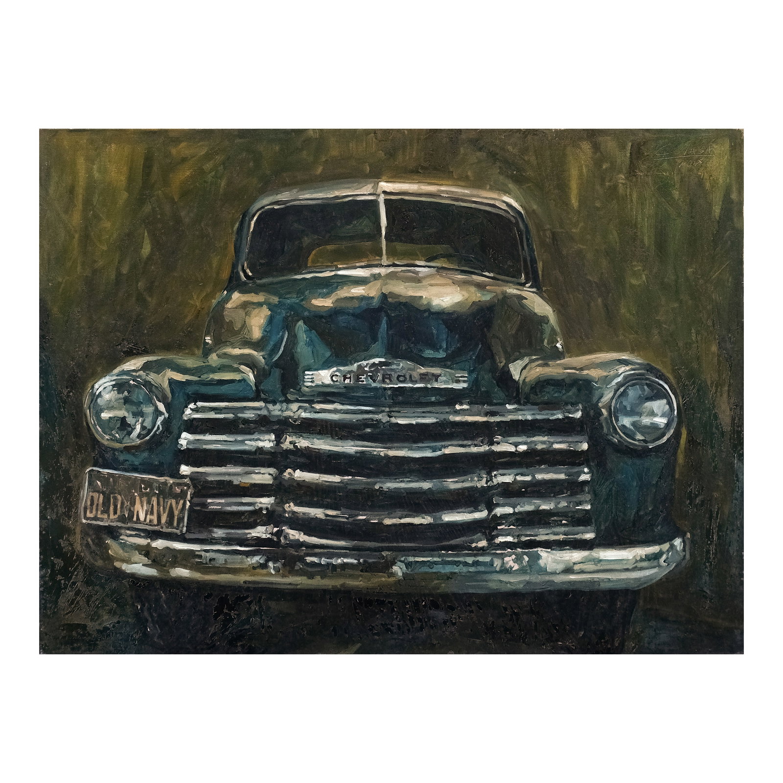 Melvin Culaba (b. 1971): Tandang Tate (Old Navy)signed and dated 2018 (upper right)oil on canvas 36” x 48” (91 cm x 122 cm) Provenance:Galerie Anna