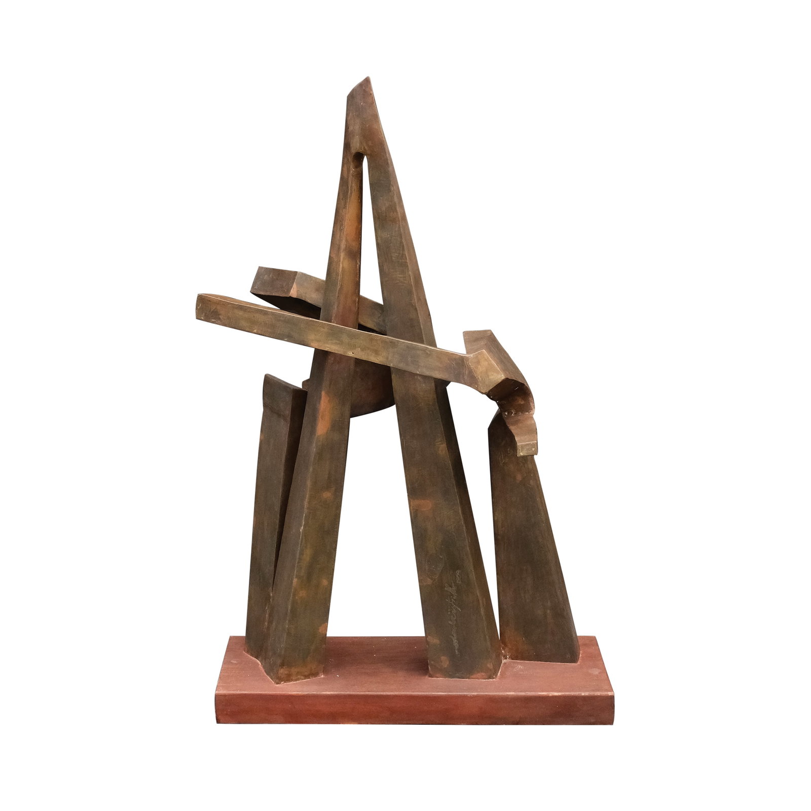 Eduardo Castrillo (1942 - 2016): Towersigned and dated 2009brassH: 48” (122 cm)L: 30” (76 cm)W: 11 1/2” (29 cm) Accompanied by a certificate signed by the heirs of the artistconfirming the authenticity of this lot