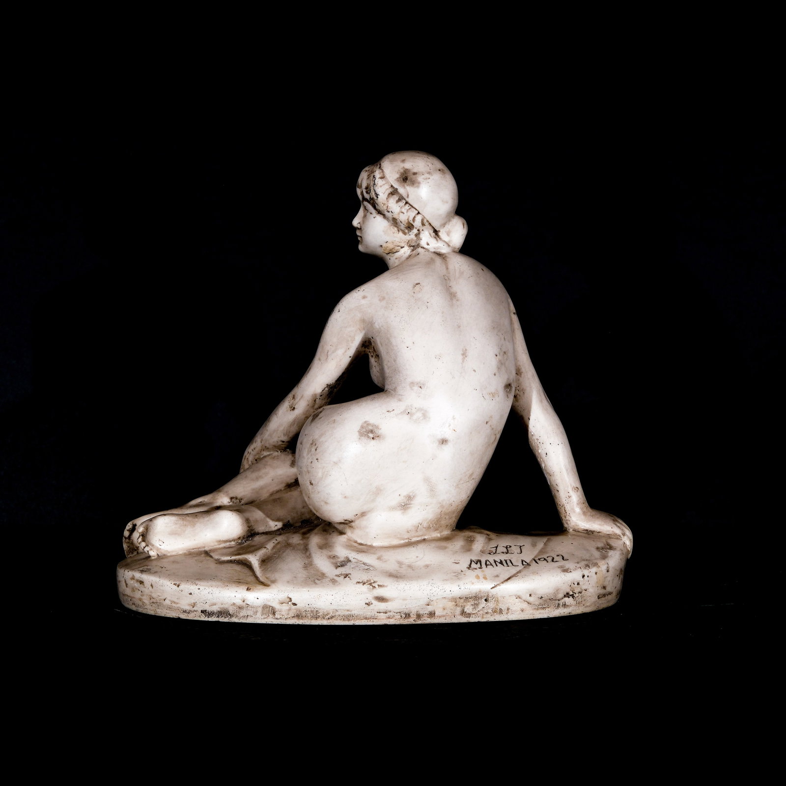 Isabelo L. Tampinco (1850 - 1933): Untitledsigned and dated Manila, 1922marbleH: 12 1/2” (32 cm)L: 8 3/4” (22 cm)W: 14 1/4” (36 cm) A renowned Filipino sculptor and woodcarver celebrated for his intricate religious an
