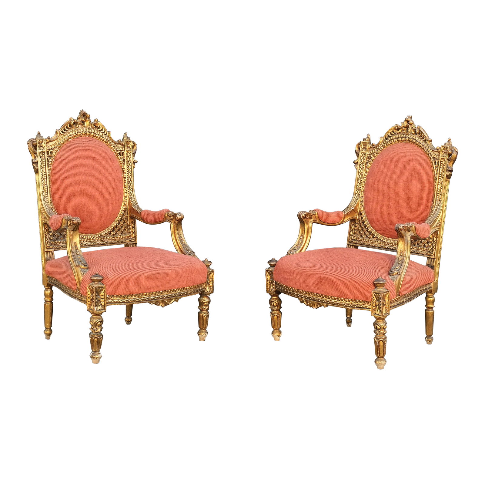 A Pair of Gilt Wood Fauteuil (1 of 1)