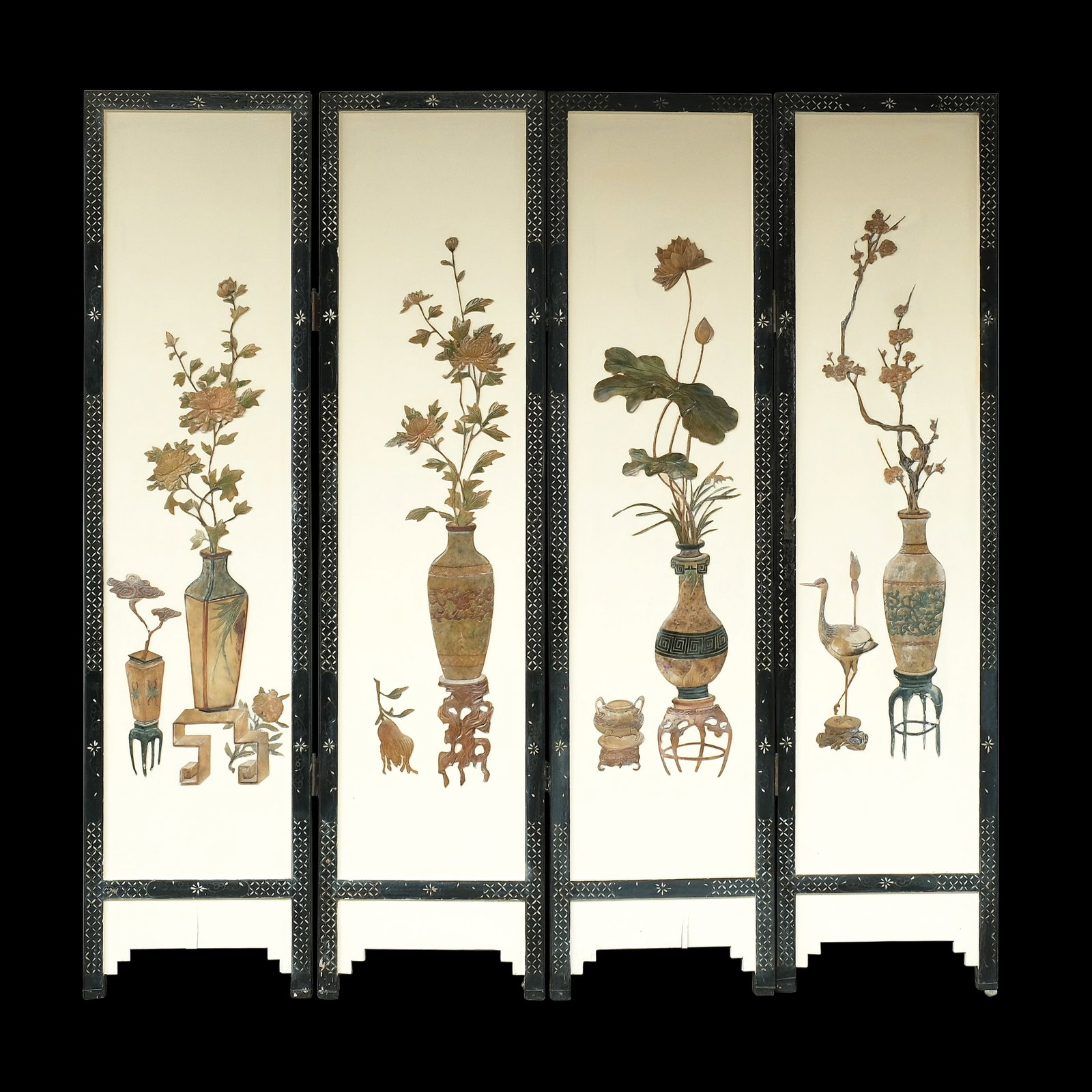 Four Panel or Room Divider: 72” x 71” (183 cm x 180 cm)