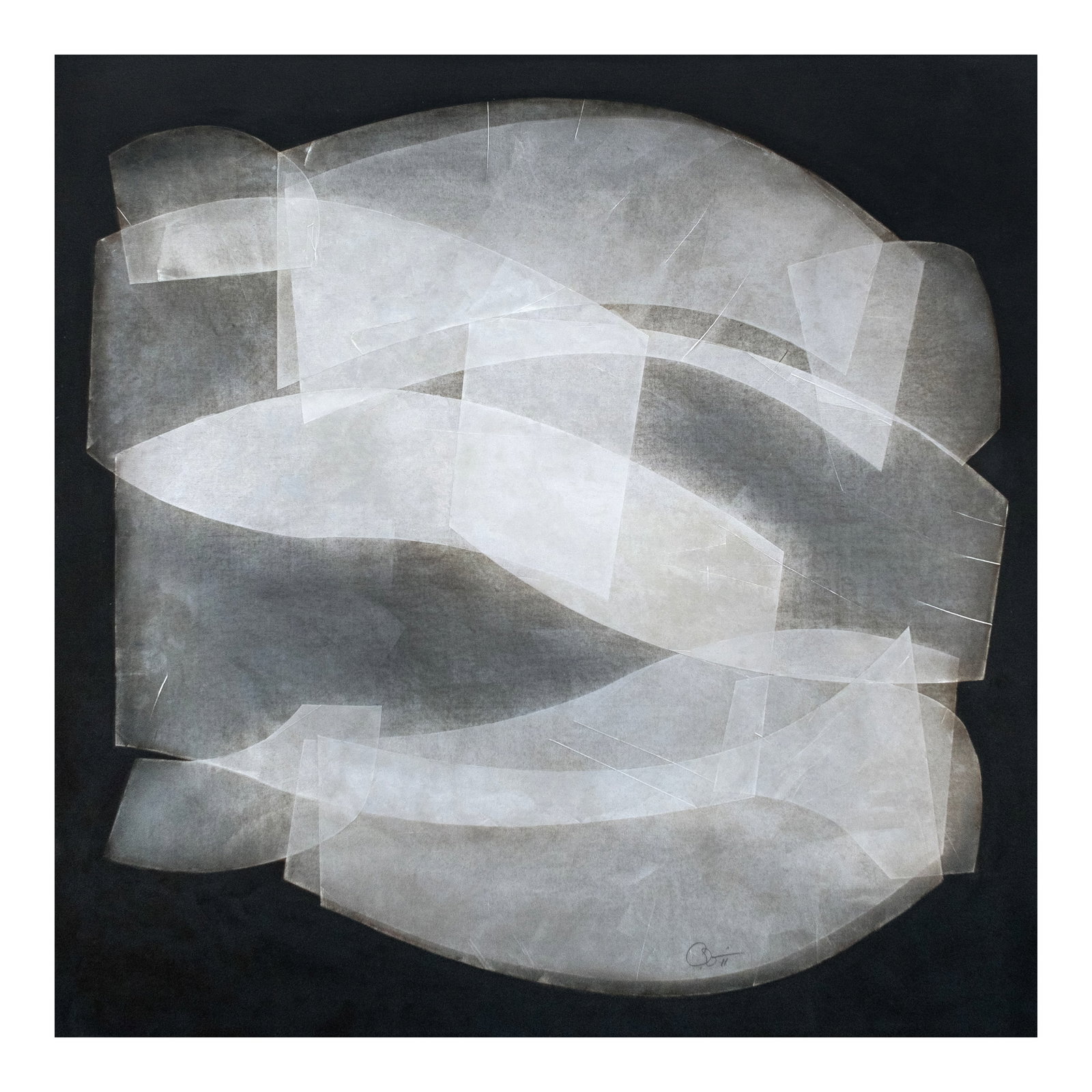 Romulo Olazo (1934 - 2015): Diaphanous signed and dated 2011 (lower right) oil on canvas 48" x 48" (122 cm x 122 cm) PROVENANCE Private collection, Manila The Diaphanous series remains the most enduring contribution of Romulo Ol