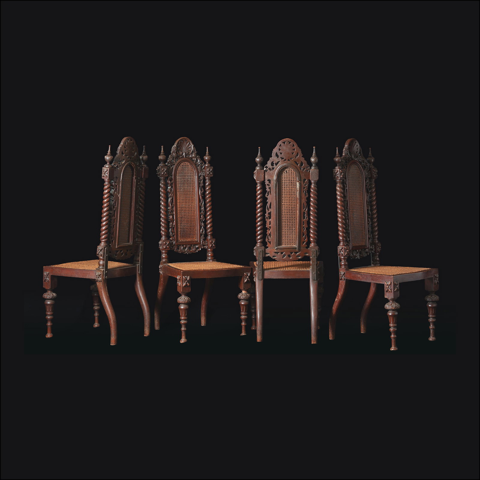 Four Single Chairs in the Filipino ?Carlos Trece? (Isabelina) style (1 of 2)