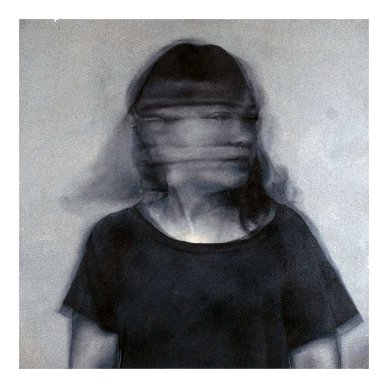 Luis Antonio Santos (b. 1985): Untitled oil on canvas 36" x 36" (91 cm x 91 cm) PROVENANCE Private collection, Manila This painting by Luis Antonio Santos presents a haunting, spectral image that delves deep into the them
