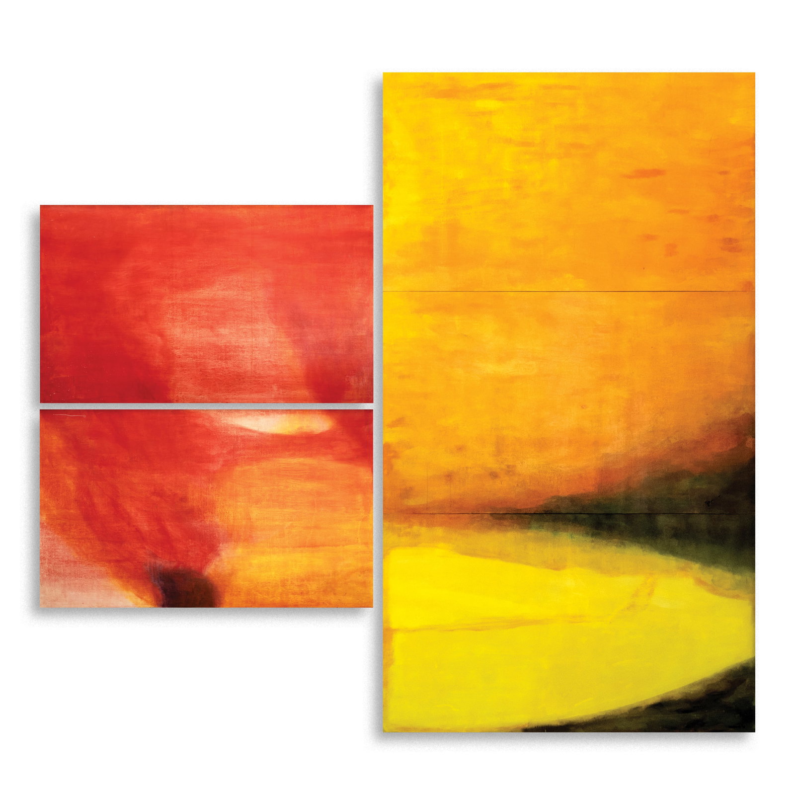 Lino Severino (1932 - 2004): PROPERTY FROM THE PHILIPPINE PLAZA HOLDINGS INC a.) Untitled oil on canvas each: 44" x 74" (112 cm x 188 cm) b.) Untitled signed and dated 1993 (lower right) oil on canvas 131" x 74" (333 cm x 188 cm)