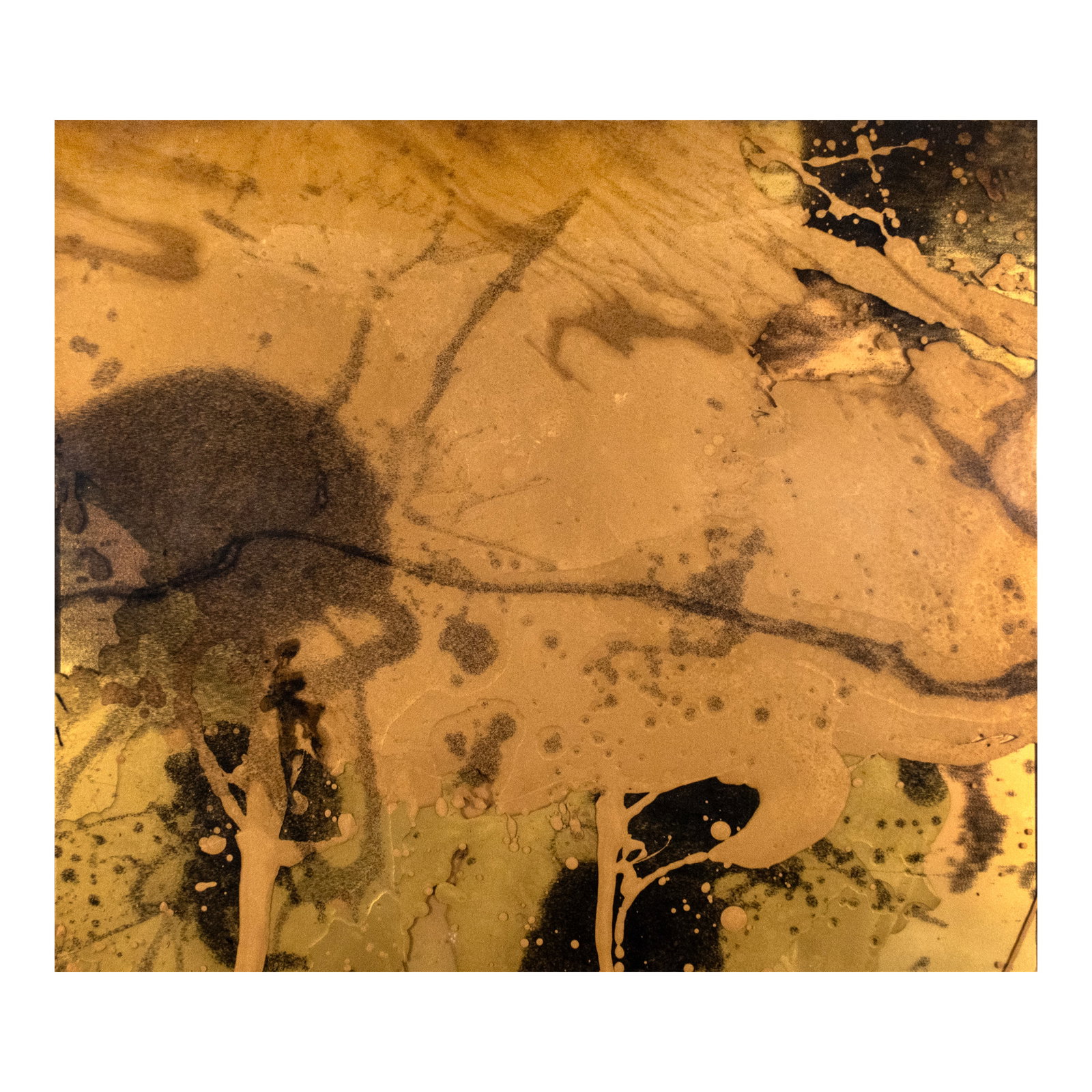 Arin Dwihartanto Sunaryo (b. 1978): Pujon #2 signed and dated 2016 (verso) resin and synthetic metal pigments mounted on a wooden panel 30 3/4" x 35 1/4" (78 cm x 90 cm) PROVENANCE Private collection, Manila Amasterpiece that highlights