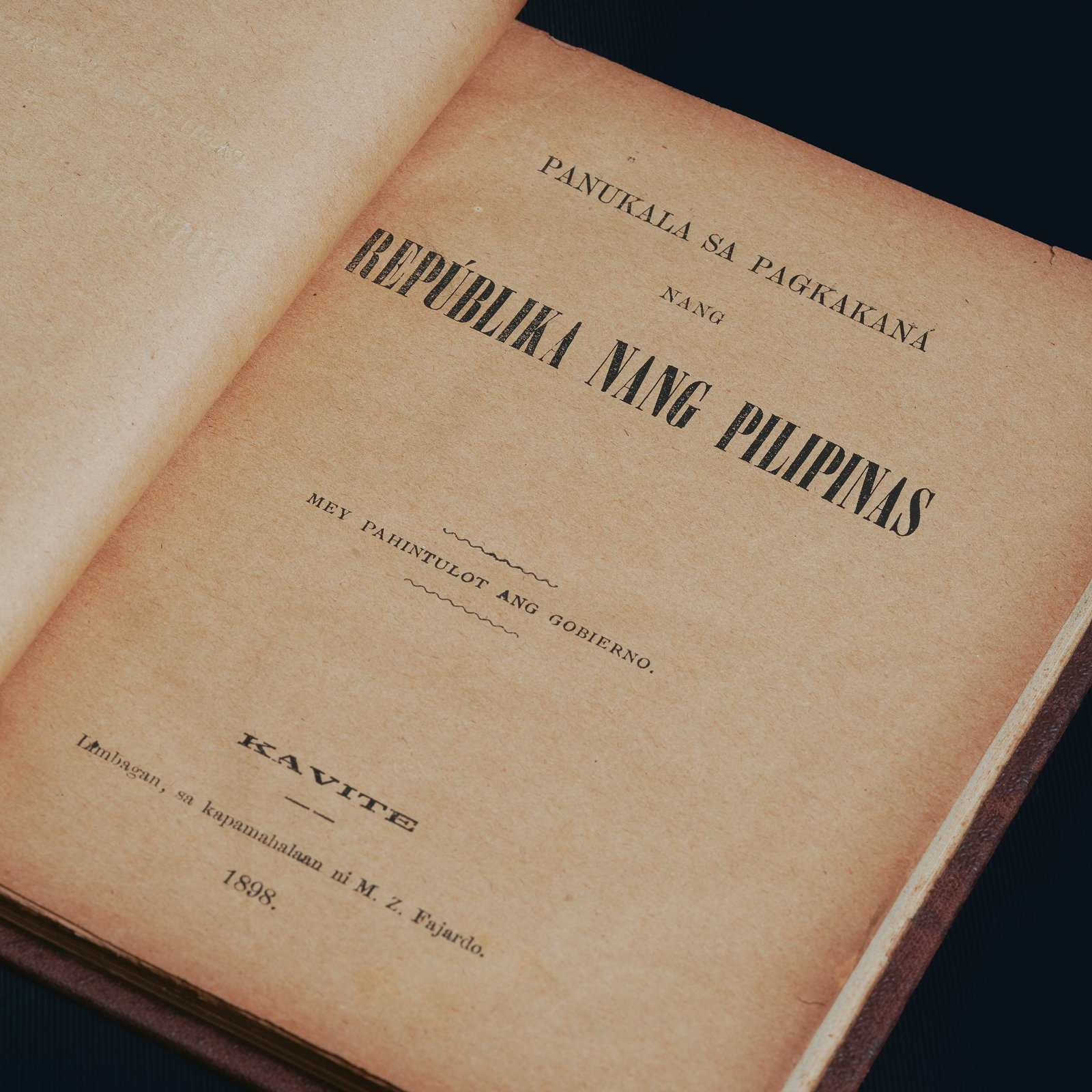 Panukala sa Pagkakana ng Republika Nang Pilipinas (1898) (Proposal for the Creation of the (1 of 5)