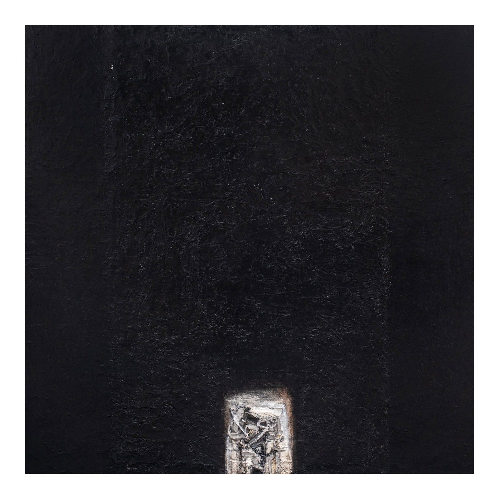 Lao Lianben (b. 1948): Neurotic Zen Master signed and dated 1989 (lower left) acrylic and modeling paste on canvas 48" x 48" (122 cm x 122 cm) PROVENANCE Galleria Duemila In the realm of Filipino abstraction,