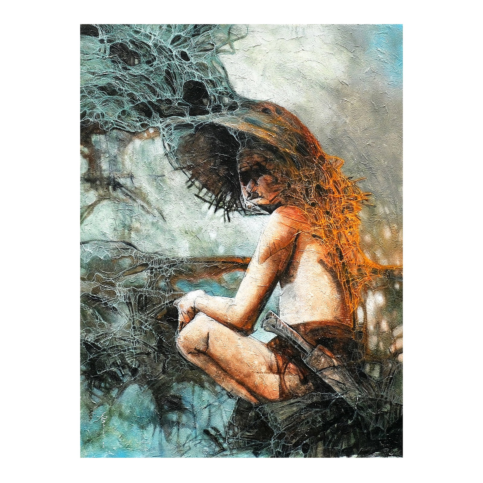 James Gabito: Unwind signed and dated 2018 (lower left) acrylic on canvas 36” x 48” (91 cm x 122 cm)