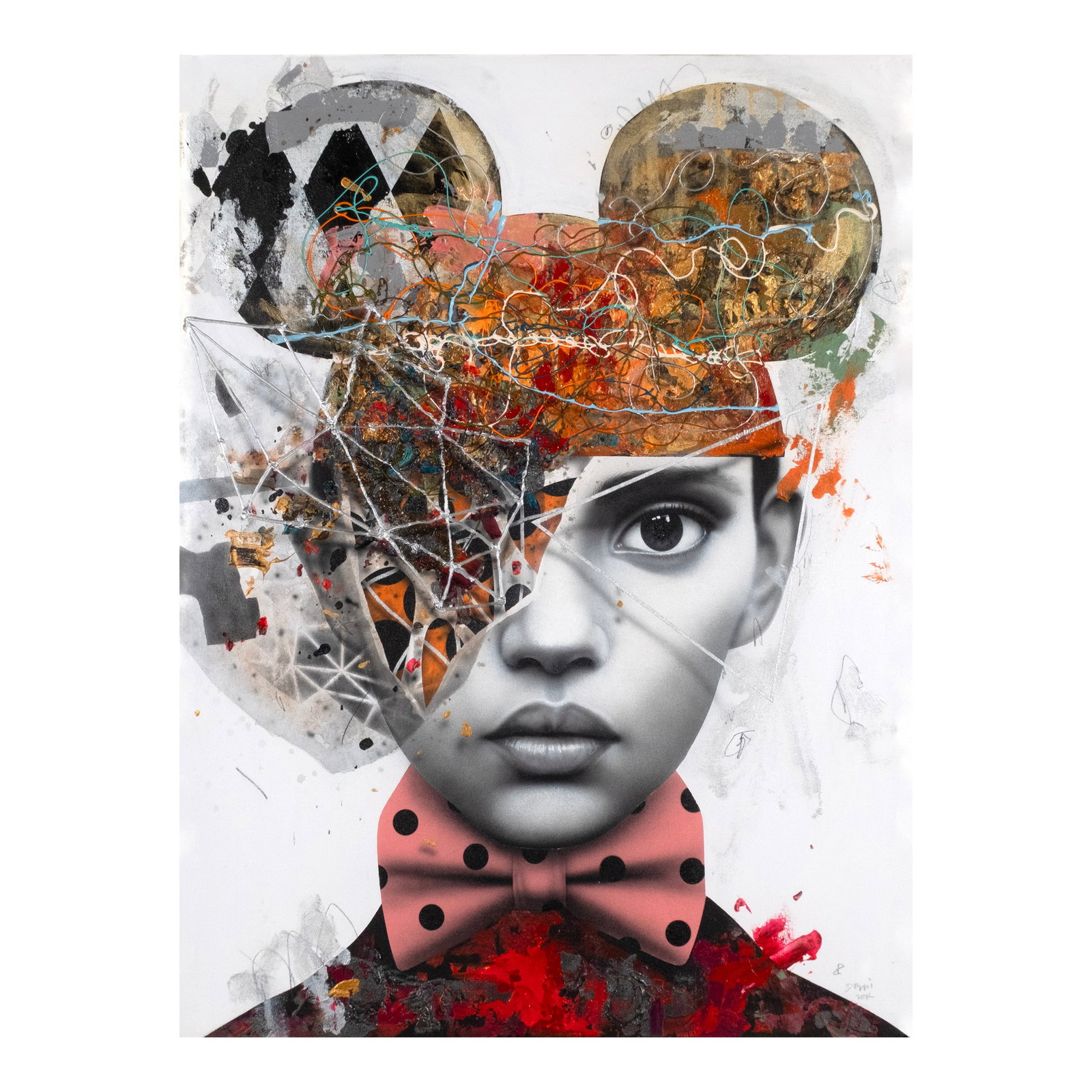 Demi Padua (b. 1977): Untitled signed and dated 2022 (lower right) acrylic on canvas 48” x 36” (122 cm x 91 cm) This work is a wonderful piece that highlights Demi Padua’s excellent fusion of realism and abst