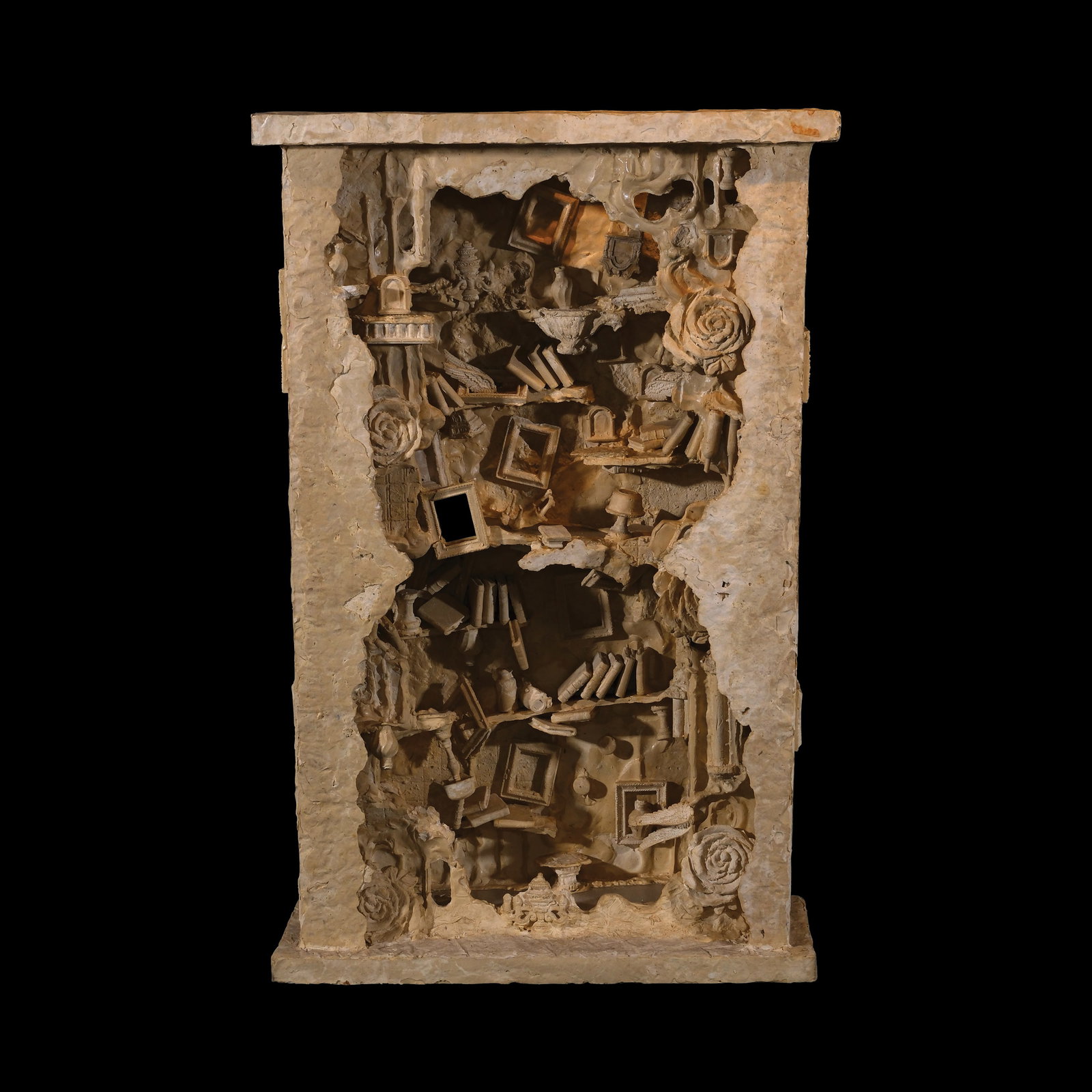 Ioannis Emmanuel Sicuya: Down The Rabbit Hole dated 2023 epoxy, wood, graphite and glass H: 24 1/4” (62 cm) L: 5 1/2” (14 cm) W: 15 1/2” (39 cm) Accompanied by a certificate signed by the artist confirming t