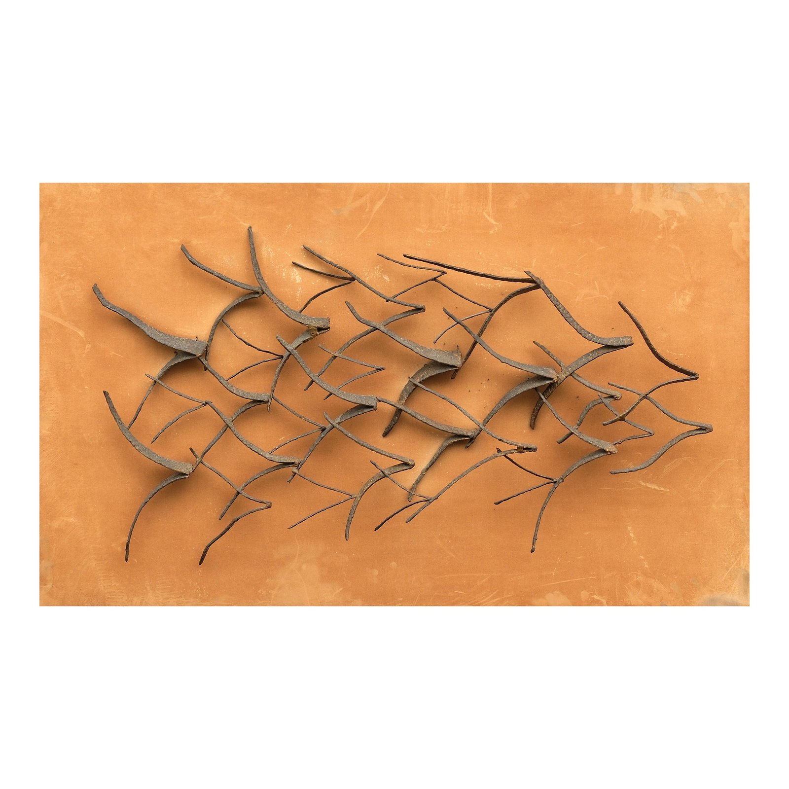 Unidentified Artist: Birds in Flight brass 25 1/2” x 42 3/4” (65 cm x 109 cm)