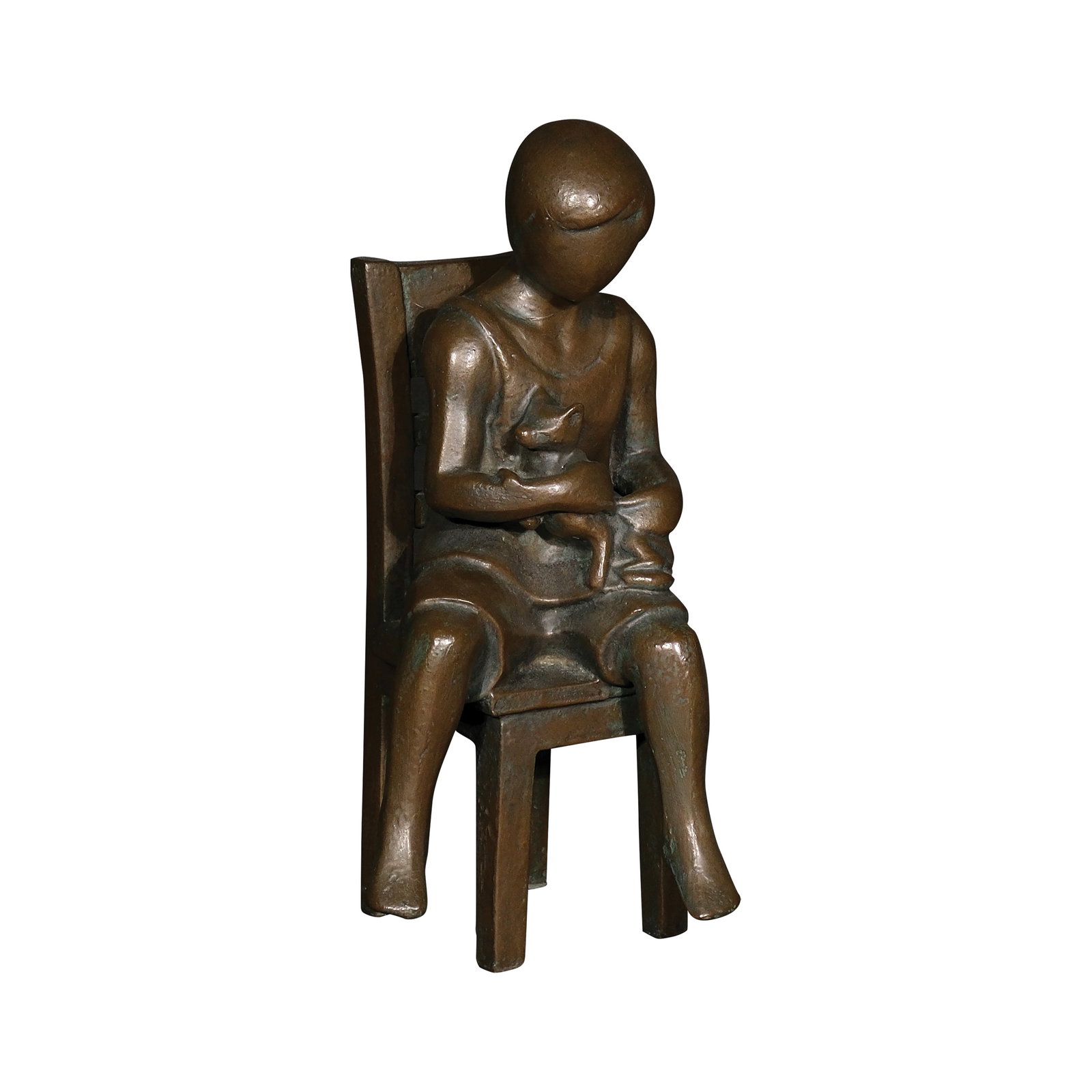 Ponzanelli Joven Sentado: PROPERTY FROM THE PEÑA - OLONDRIZ COLLECTION Untitled signed and number 5 (verso) resin H: 13 3/4” (35 cm) L: 6 3/4” (17 cm) W: 7” (18 cm)