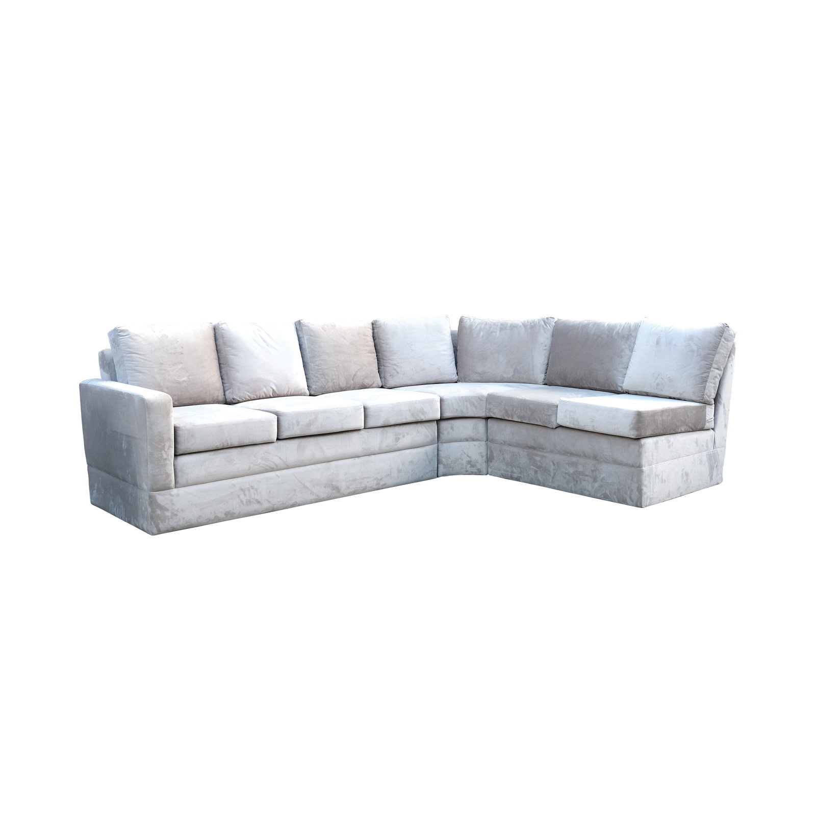 A Sectional Sofa: PROPERTY FROM THE PEÑA - OLONDRIZ COLLECTION H: 34 1/4” (87 cm) L: 116 1/4” (295 cm) W: 86 3/4” (220 cm) depth: 21 3/4” (55 cm)