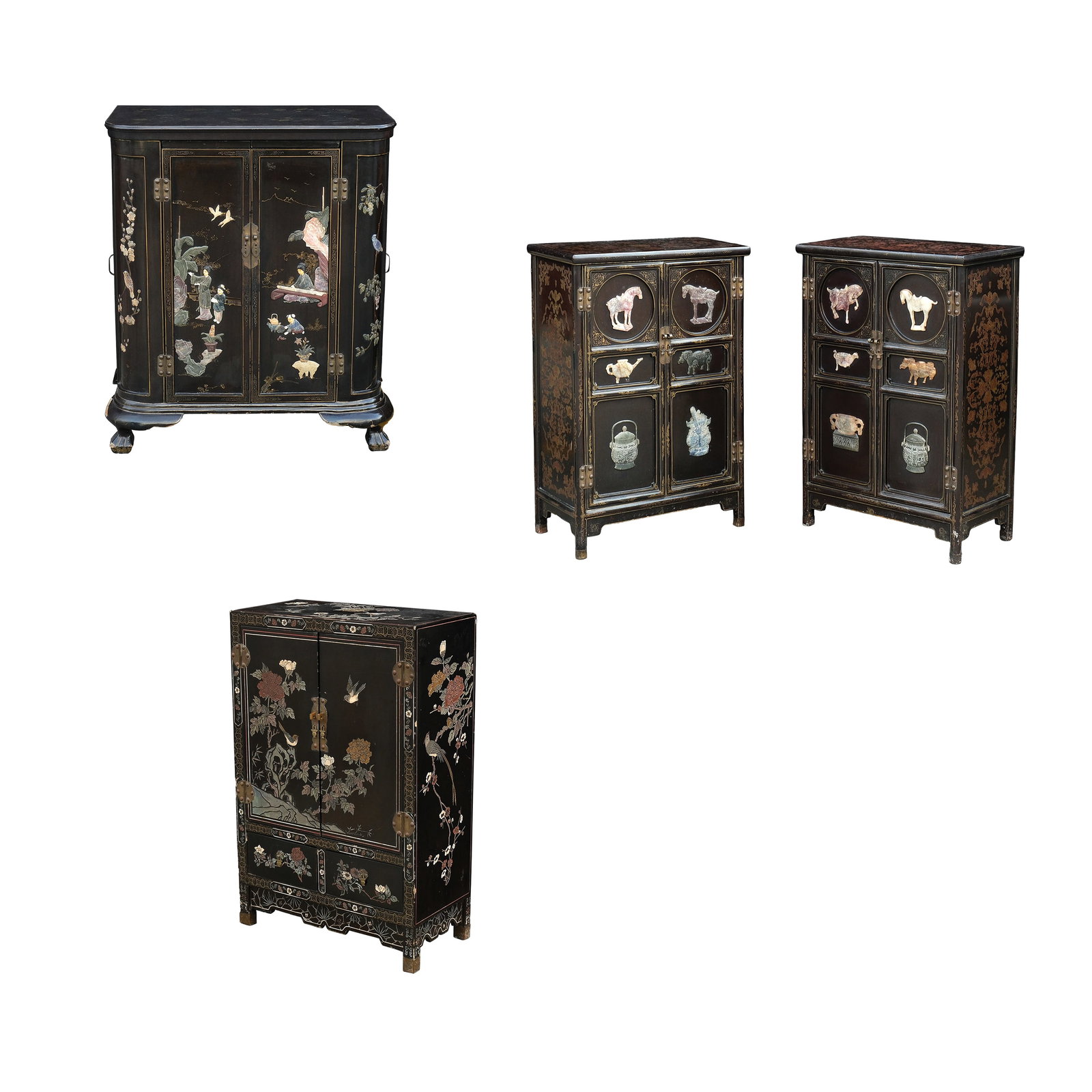 A Group Of Four Oriental Hardwood Cabinets (1 of 4)