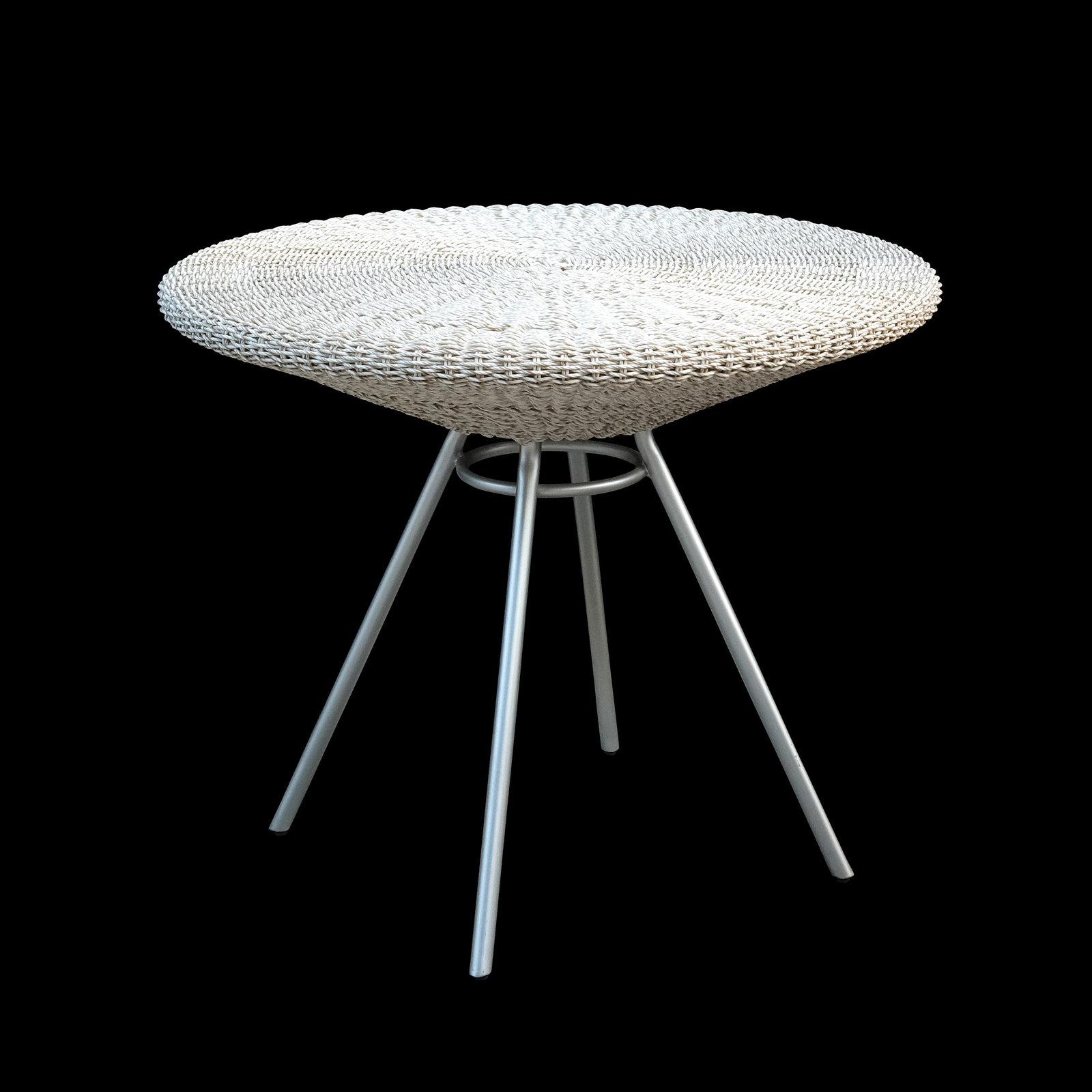 A Round Top Table by O+S Furniture: H: 30” (76 cm) D: 26 1/4” (67 cm)