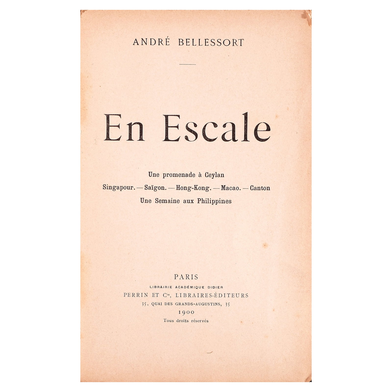 Andre Bellessort En Escale De Ceylan aux Philippines (1 of 1)