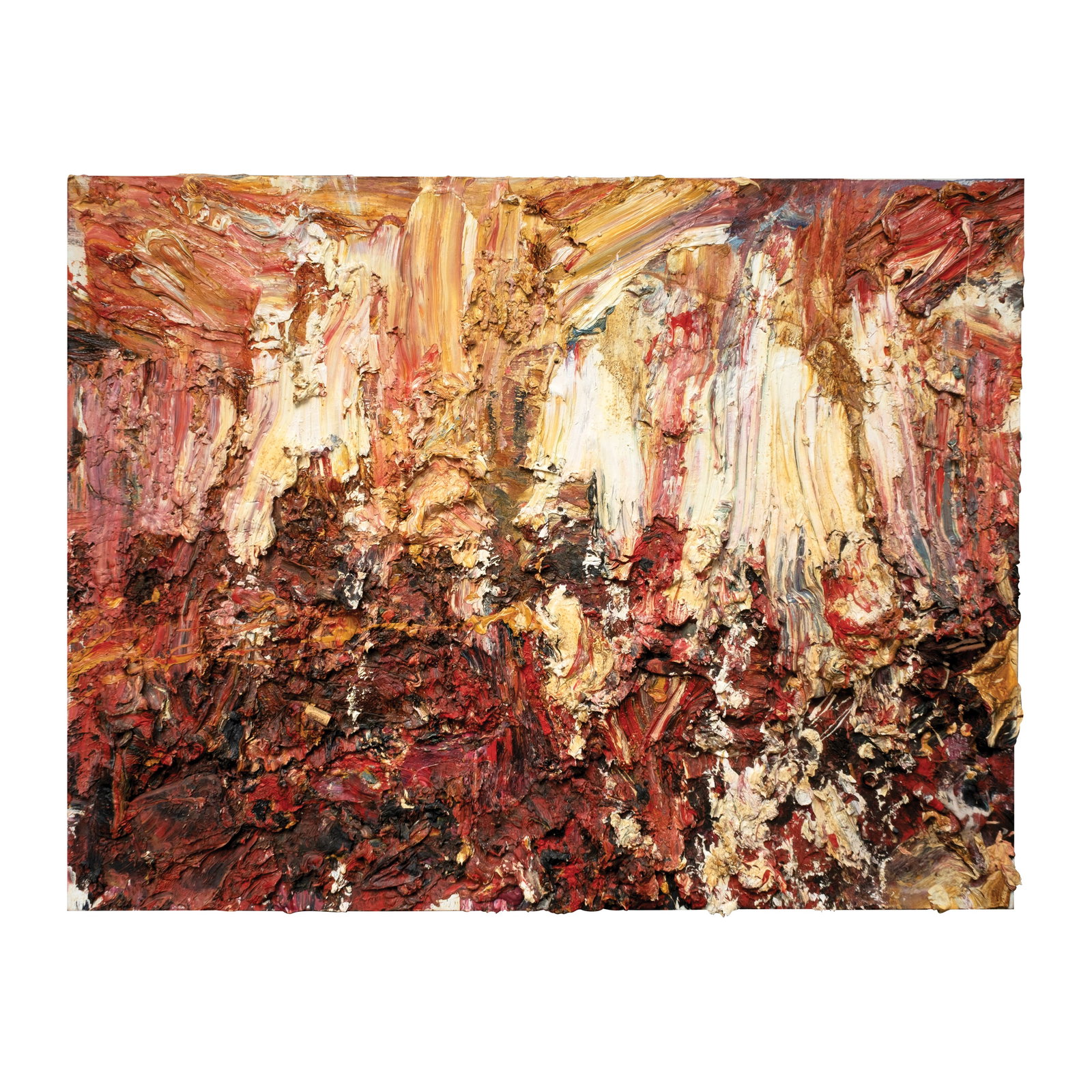 Lv Shanchuan (b. 1969): Spectacle No.2 dated 2019 (verso) oil on canvas 55” x 70 3/4” (140 cm x 180 cm) PROVENANCE Artinformal Acontemporary artist known for dynamic, reflective scenes, Lv Shanchuan presents a be