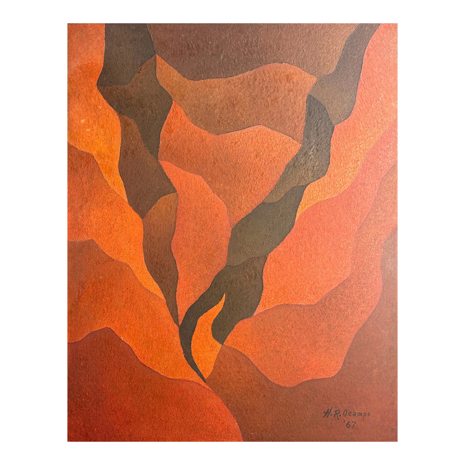 Hernando R. Ocampo (1911 - 1978): Hermit signed and dated 1967 (lower right) oil on canvas 28" x 22" (71 cm x 56 cm) PROVENANCE Private collection LITERATURE Hufana, Alejandrino G., ed. Pamana 13 June 1974: A Cultural Quarterly