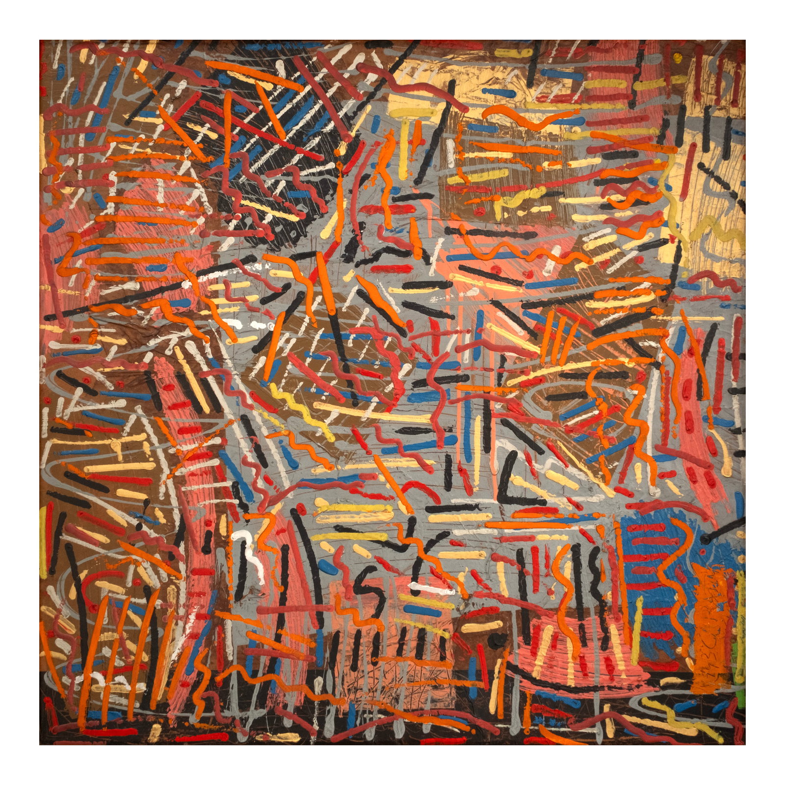 Norberto Carating (b. 1948): Last Day of Summer signed and dated 1993 (lower right) acrylic on masonite board 36" x 36" (91 cm x 91 cm) Accompanied by a certificate signed by the artist confirming the authenticity of this lot PRO