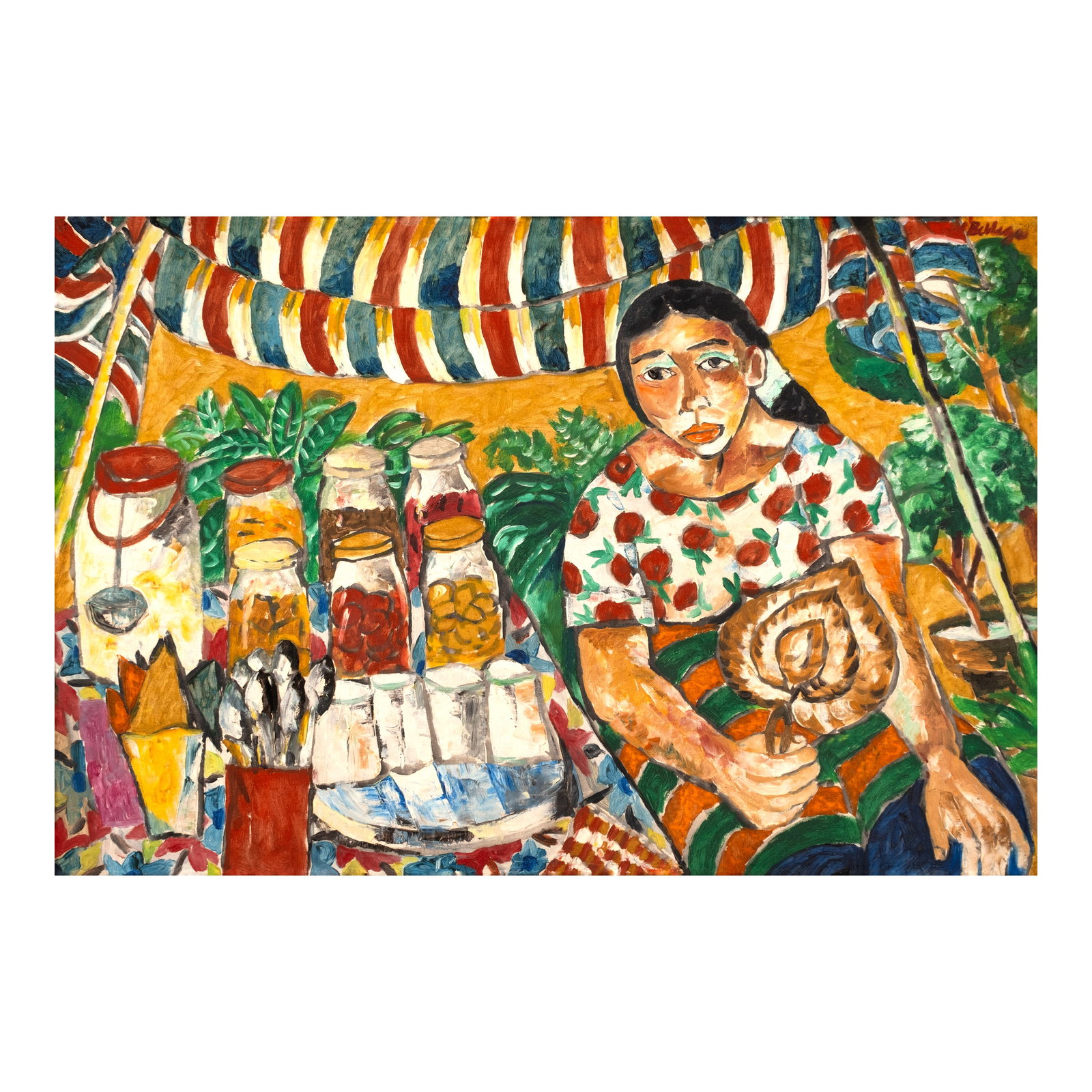 Norma Belleza (b. 1939): Vendor signed (upper right) oil on canvas 24" x 36" (61 cm x 91 cm) Leon Gallery wishes to thank Mrs. Fatima Antonio-Baquiran for confirming the authenticity of this lot PROVENANCE Private collect