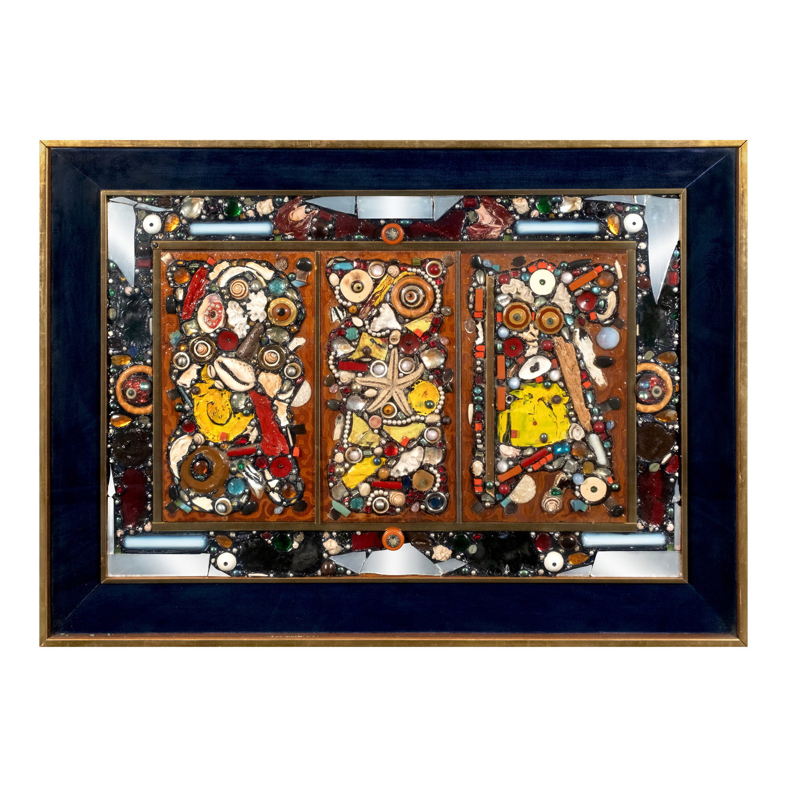 Alfonso Ossorio (1916 - 1990): PROPERTY FROM THE OSSORIO FAMILY COLLECTION Sidrach, Misach, Abendnego dated 1962/1963 plastic and various materials on wood 25 1/2" x 38" (65 cm x 97 cm) LITERATURE Friedman, B.H. Alfonso Ossorio. Ne