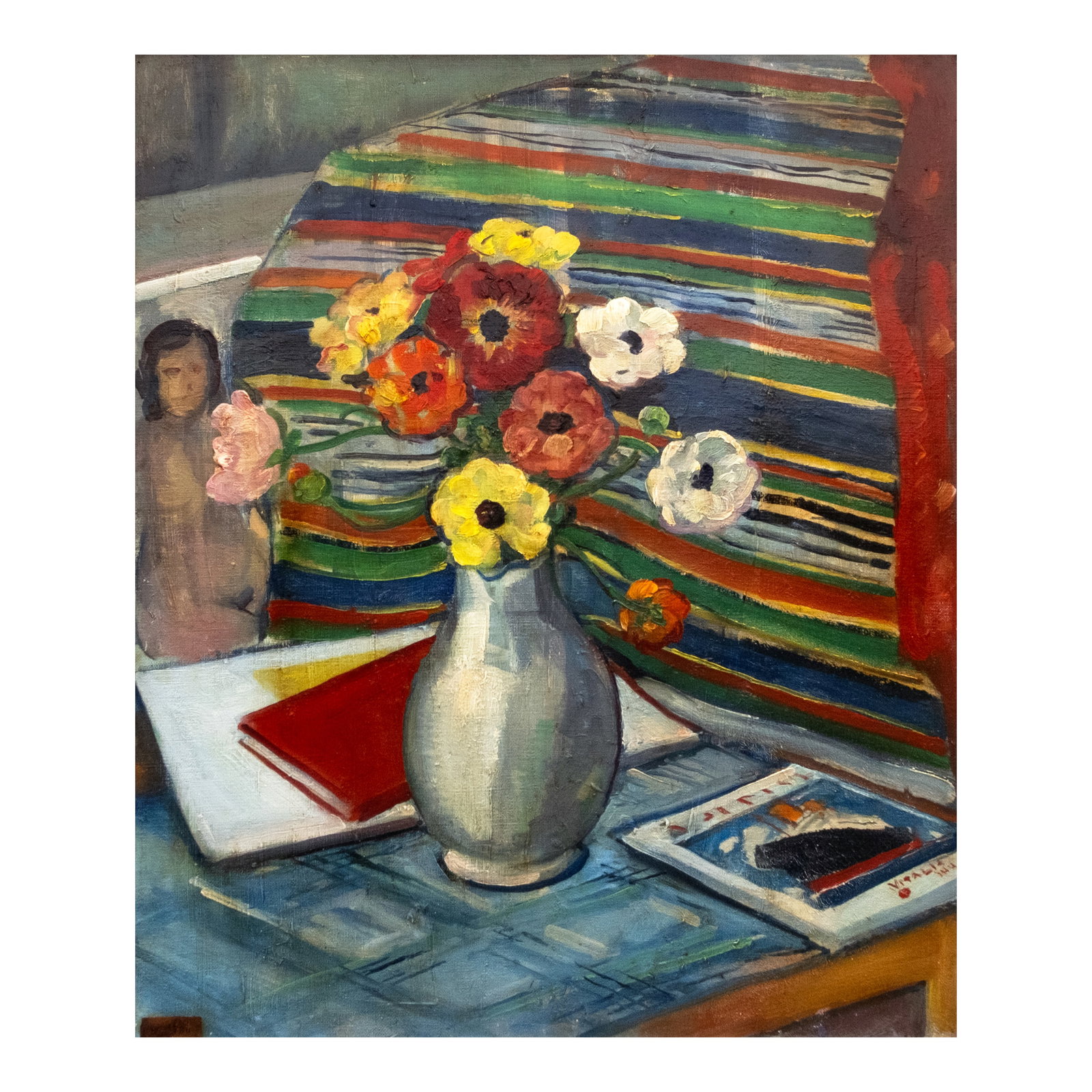Macario Vitalis (1898 - 1990): Still Life signed and dated 1944 (lower right and verso) oil on canvas 24" x 20" (61 cm x 51 cm) León Gallery wishes to thank Comité Vitalis for confirming the authenticity of this lot PROVENA