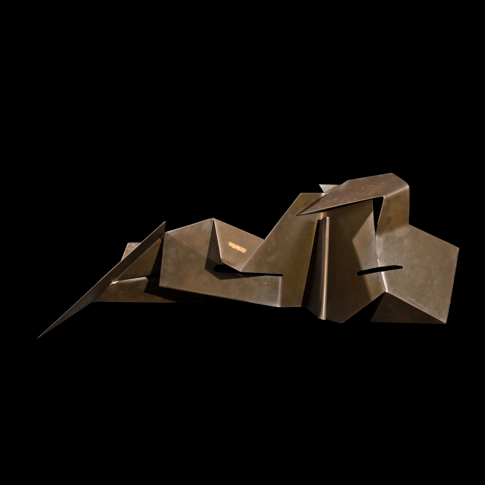 Eduardo Castrillo (1942 - 2016): Untitled signed and dated 1978 (lower right) brass H: 14 1/2" (37 cm) L: 42 1/2" (108 cm) W: 11 1/4" (29 cm) A decade after the success of his momentous first solo exhibition at the Northern Motors Sh