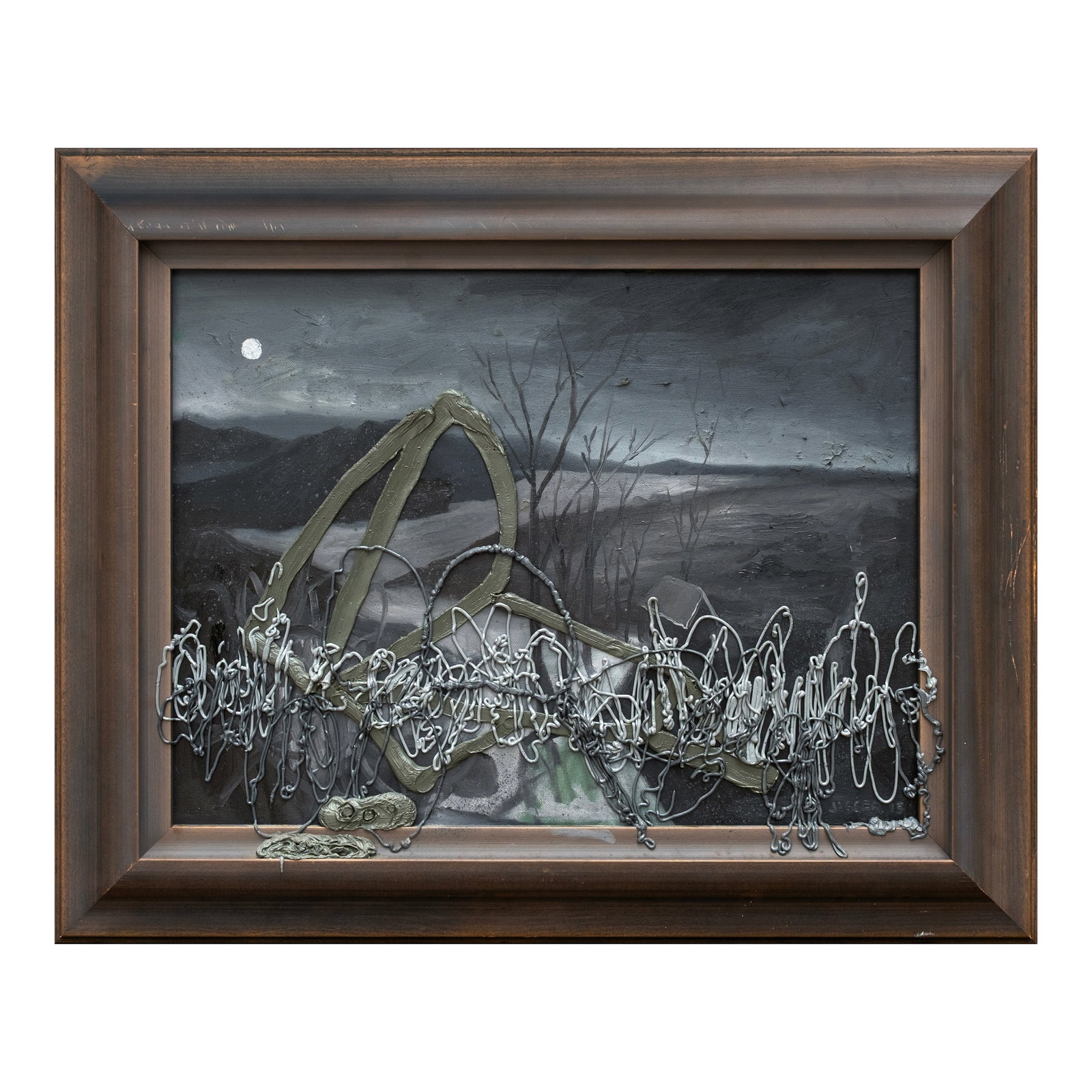 Jigger Cruz (b. 1984): The Green, The Yellow and The Blues signed and dated 2013 (lower right) oil on canvas 25” x 31” (64 cm x 79 cm) with frame PROVENANCE León Gallery, The Glorious Easter Auctio