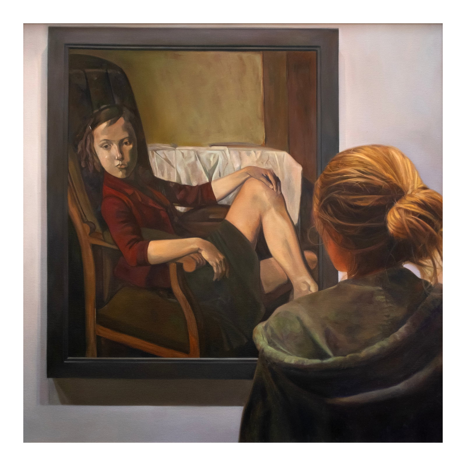 Annie Cabigting (b. 1971): Hastened Glimpses of Dead Metaphors in Vanished Splendor signed, dated and inscribed "annie 2013 5.6" (on the overlap) oil on canvas 36" x 36" (91 cm x 91 cm) PROVENANCE Christie's, Asian Contemp