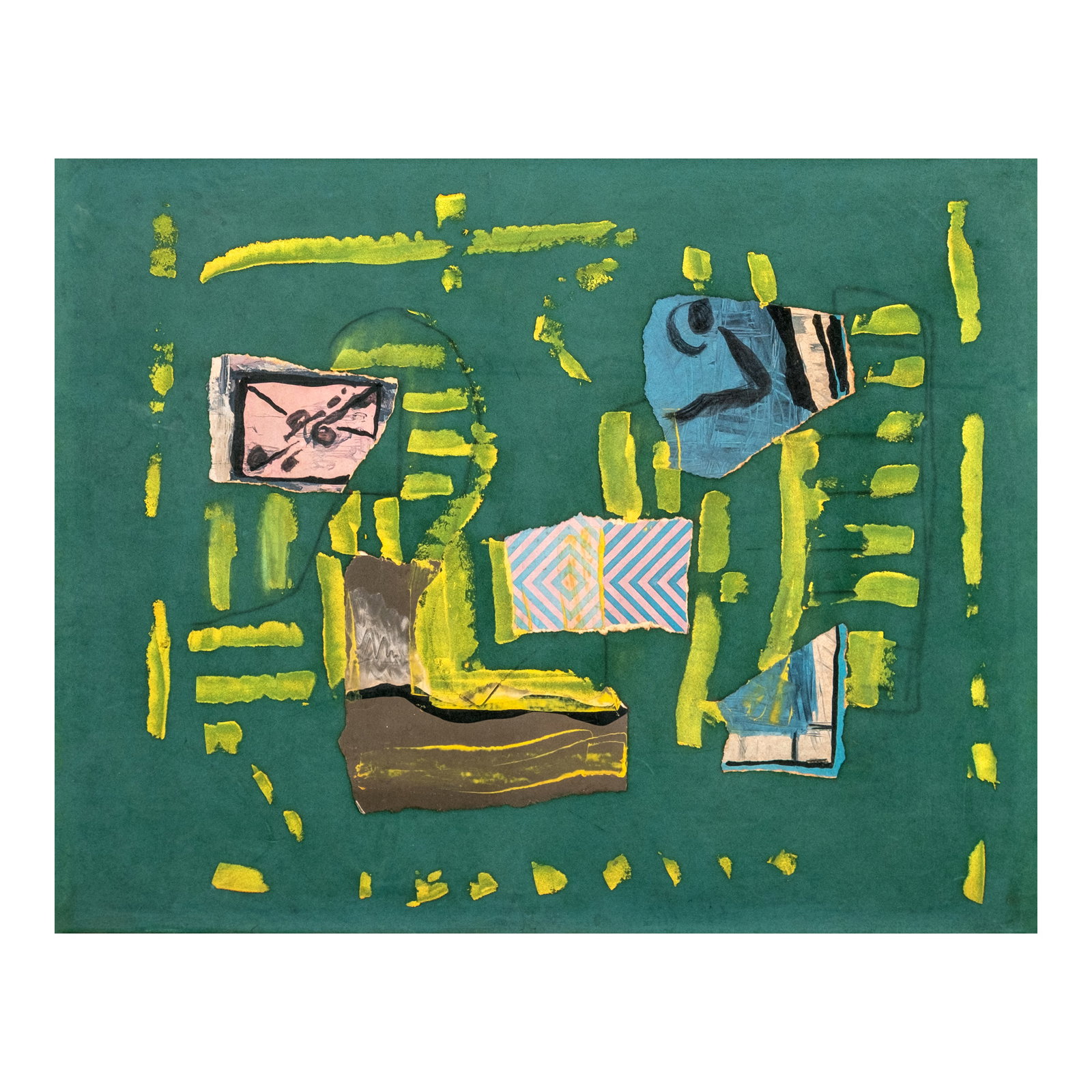 Federico Aguilar Alcuaz (1932 - 2011): Untitled Composition mixed media on canvas 22" x 28" (56 cm x 71 cm) León Gallery wishes to thank Christian M. Aguilar for confirming the authenticity of this lot PROVENANCE León Gallery, The