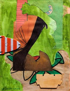 Yasmin Sison (b.1973): a.) Untitled 1 signed (lower left) dated 2009 collage on paper 11” x 8 1/2” (28 cm x 22 cm) b.) Untitled 2 signed (lower right) dated 2009 collage on paper 11” x 8 1/2” (28 cm x 22 cm) Provena