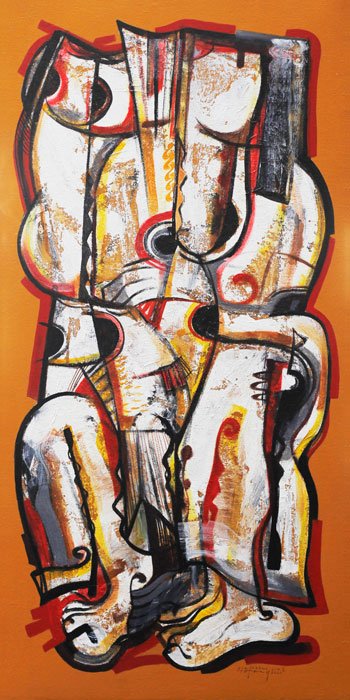 Carlos "Totong" Francisco Jr.: Dreamer’s Landscape signed and dated 2006 (lower right) acrylic on canvas 48” x 24” (122 cm x 61 cm)