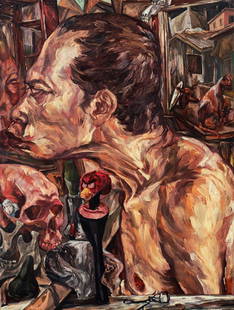 Melvin Culaba (b.1971): Untitled signed and dated 2011 (upper left) oil on canvas 48” x 36” (122 cm x 91 cm)