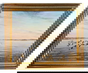 Hank Walker (1919-1995) Oil on Canvas of Flock of Canadian Geese Flying: Hank Walker (1919-1995) Oil on Canvas of Flock of Canadian Geese Flying. In excellent condition. Signed lower right. Sight size is 23.5” by 29.5”. Shipping for this lot is available via ON
