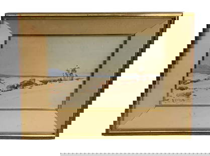 Augustus Osborne Lamplough (1877-1930) Watercolor The Desert Scout: Augustus Osborne Lamplough (1877-1930) Watercolor The Desert Scout. Sight size is approx. 7.5” by 12.5”. Frame size is 12.5” by 16.75”. Signed lower left. In very good