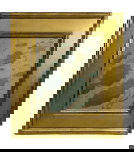 Elmer MacRae (1875-1953) Watercolor Nasturtiums.: Elmer MacRae (1875-1953) Watercolor Nasturtiums. Sight size is approx. 12.5” by 10.5”. Frame size is 20.5’ by 18.25”. Signed lower right and dated. In good condition but not