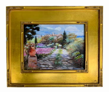 Henri Lepetit (Born 1956) Oil on Canvas of Saint Tropez Provence France.: Henri Lepetit (Born 1956) Oil on Canvas of Saint Tropez Provence France. Sight size is 12” by 16”. Frame size is 20” by 24”. Signed lower left. Painting itself is in very good