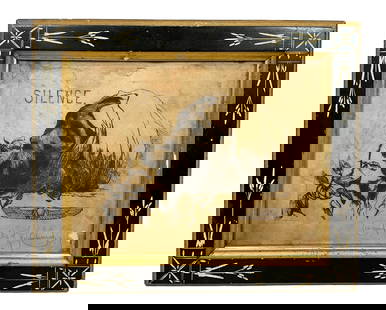 Frederick Stuart Church (1842-1924) Etching on Paper Silence.: Frederick Stuart Church (1842-1924) Etching on Paper Silence. Sight size is approx. 8” by 10”. Frame size is 10.75” by 12.75”. Signed in plate lower left and signed in pencil