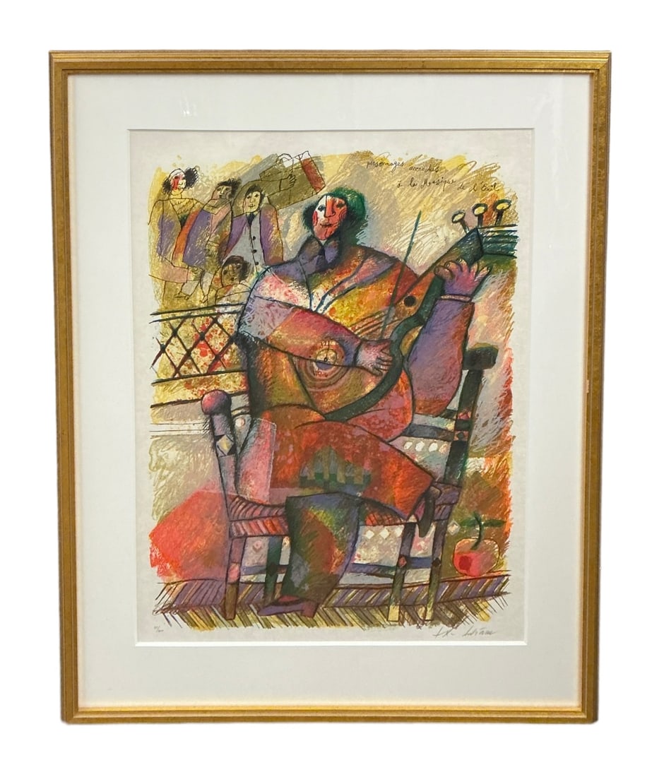 Théo Tobiasse (French 1927-2012) “Personages accroches a la musique de l’exil” Pencil (1 of 6)