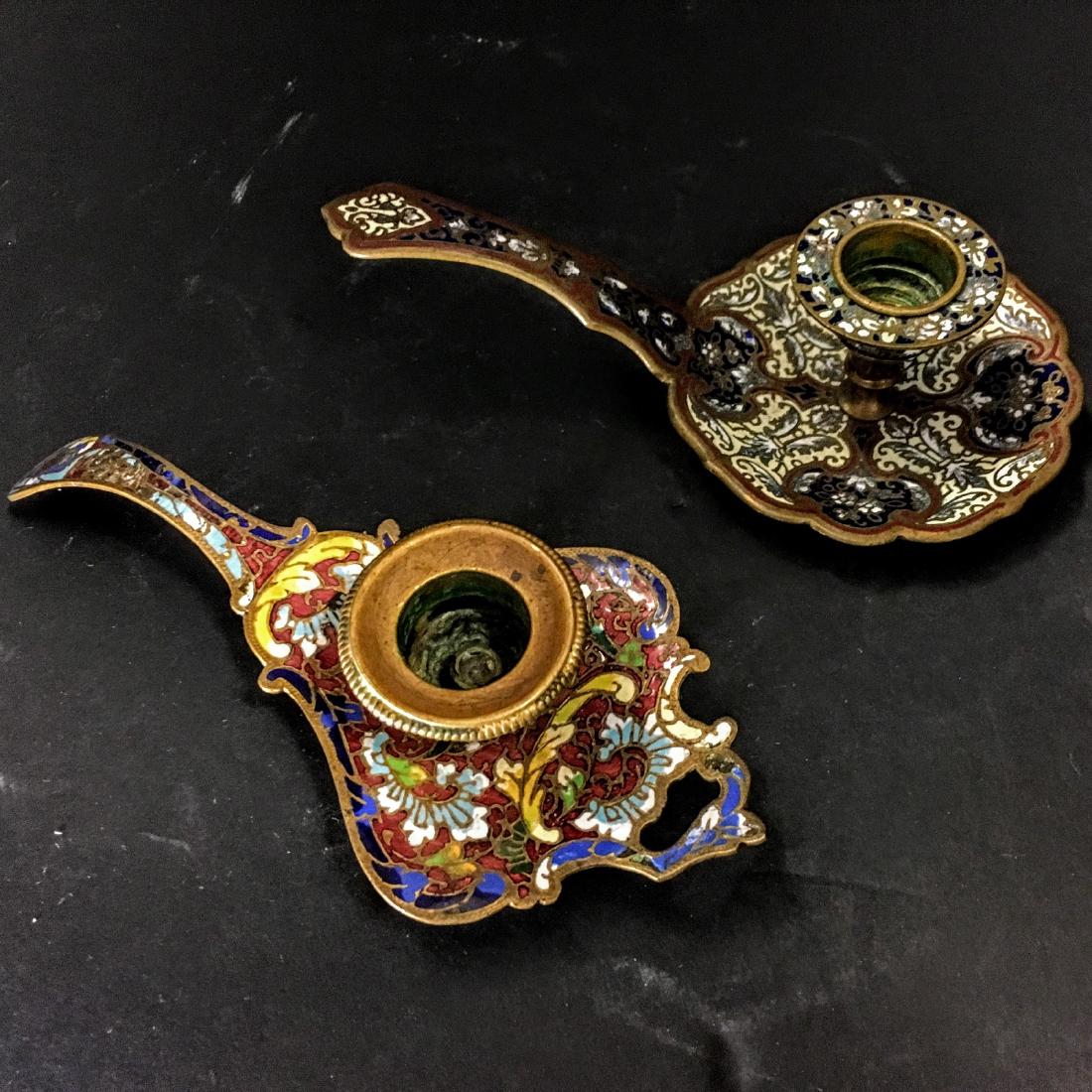 Pair of Antique French Napoleon Candleholders (1 of 7)