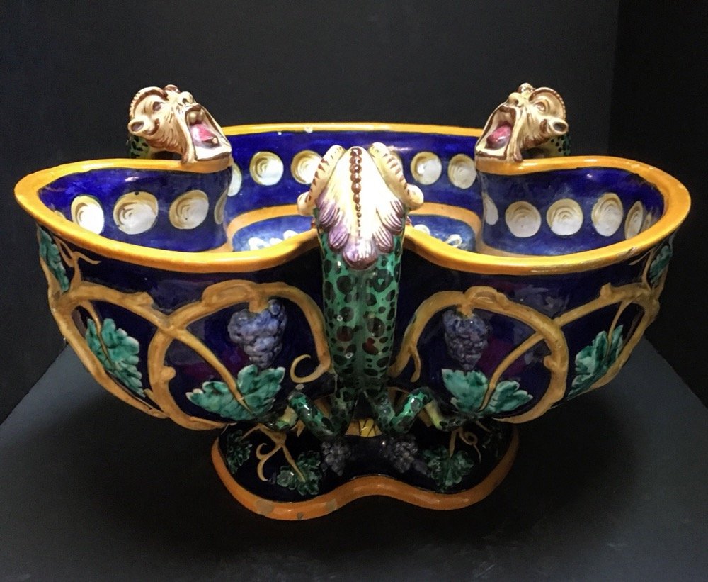 19 Century Italy Majolica Egisto Fantechi Renaissance C (1 of 8)