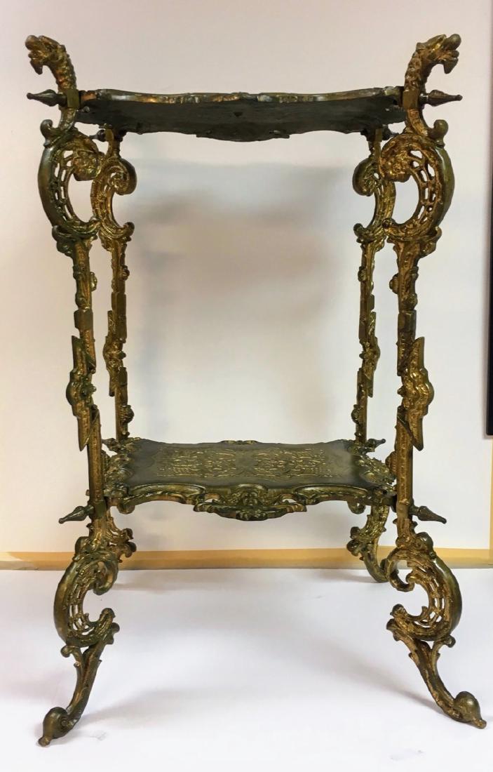Antique Cornell bronze French 2 Tier Shelf (1 of 7)