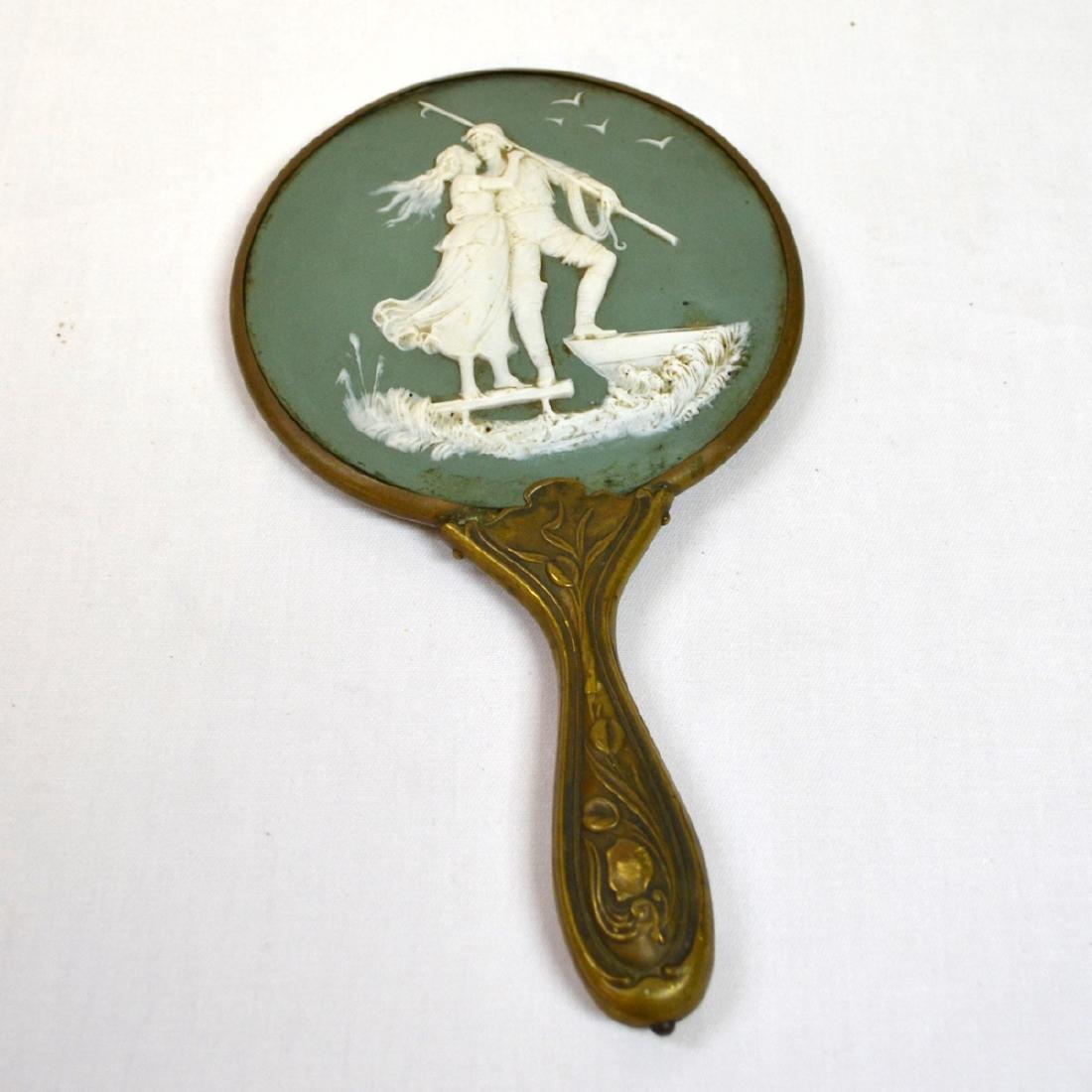 Antique Wedgwood Hand Mirror Circa. 1900 United Kingdom: Antique Wedgwood Hand Mirror Circa. 1900 United Kingdom, Measures 9,5" x 5"