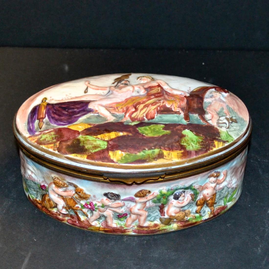 Antique 19th Century Capodimonte Jewelry Box (1 of 10)
