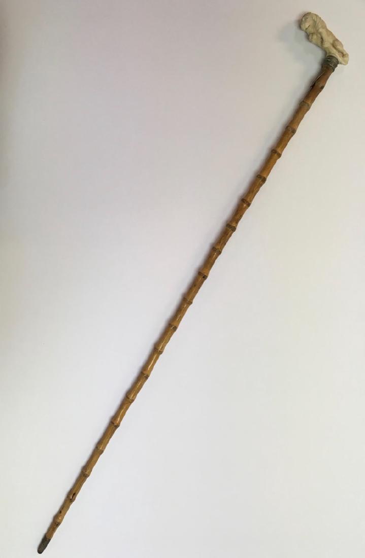 Antique 19th Century carved, bamboo, sterling silver (1 of 6)