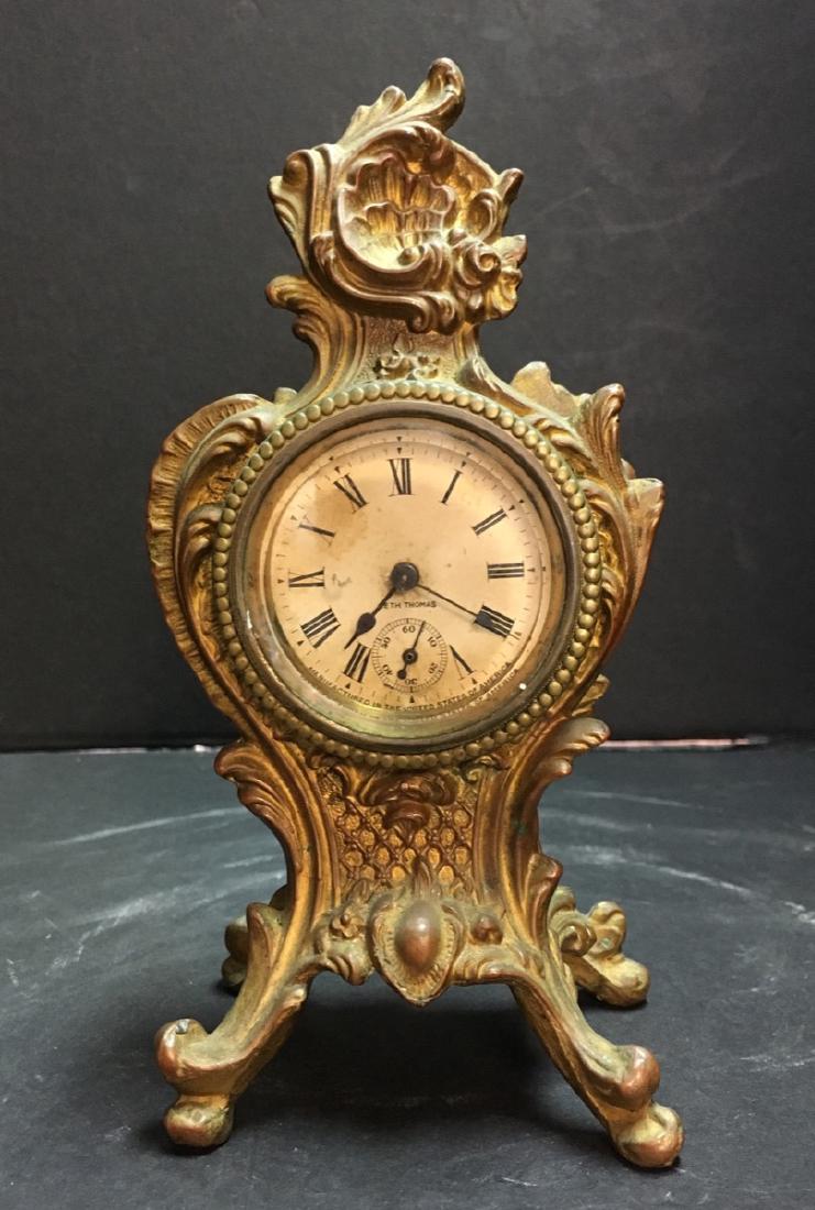 Antique 1900 Seth Thomas Art Nouveau Solid Bronze (1 of 6)