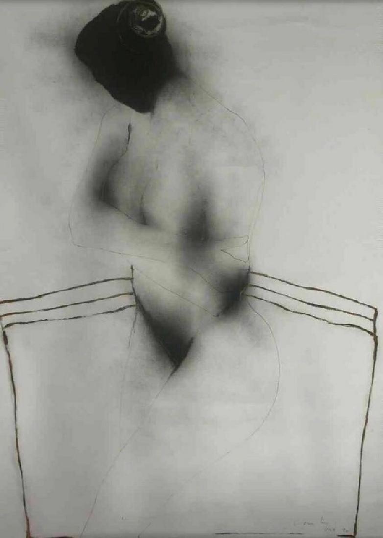 HUMBERTO CASTRO CUBAN ART CUBA: Ink on heavy paper, dated 1994, 29 x 40 inches